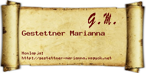 Gestettner Marianna névjegykártya